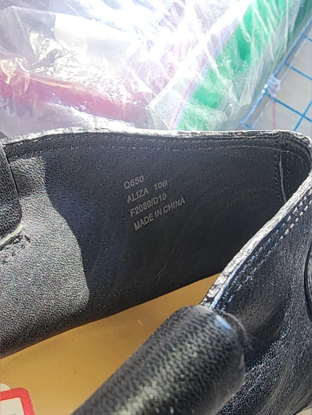 Coach Aliza black leather high heel ankle booties, Size 10 Pull On New W/out Box - Picture 3 of 9